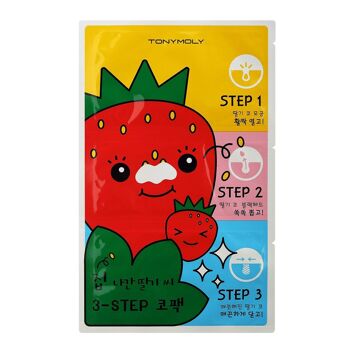 TONYMOLY Runaway Strawberry Seeds 3 Step Nose Pack - Peel Off Nose Strip ¦ Élimination des points noirs | Soins de la peau coréens 2