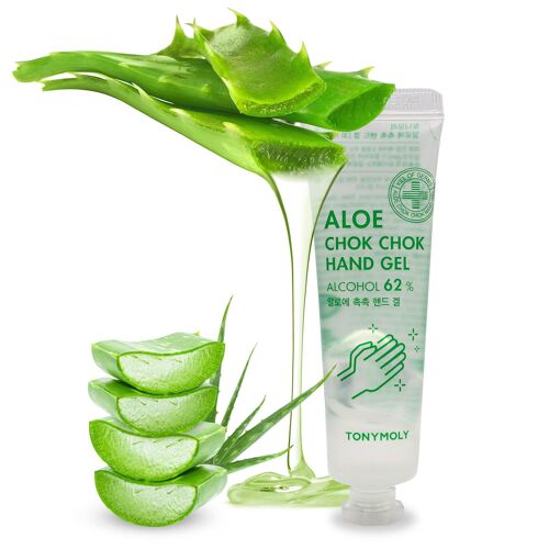 TONYMOLY Aloe Chok Chok Hand Gel 62% Alcohol | Korean Skin Care