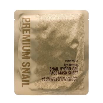 TONYMOLY Premium Snail - Feuille de masque anti-âge à l'escargot hydrogel | Soins de la peau coréens 2