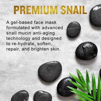 TONYMOLY Premium Snail - Feuille de masque anti-âge à l'escargot hydrogel | Soins de la peau coréens 5