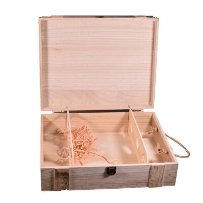 Wooden Wine Box for 3 Bottles