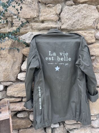 Veste militaire - La vie est belle 1