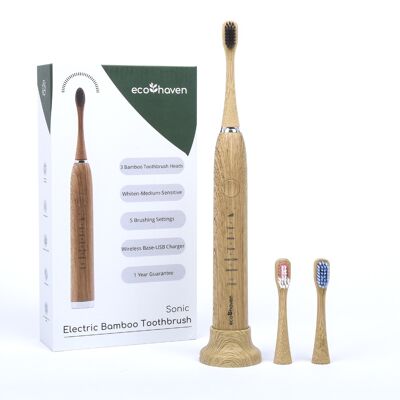 Brosse à dents électrique sonique en bambou