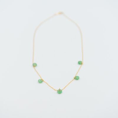 “Five seasons” necklace in Gold Filled and aventurine
