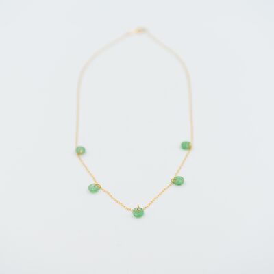 Collier "Five seasons" en Gold Filled et aventurine