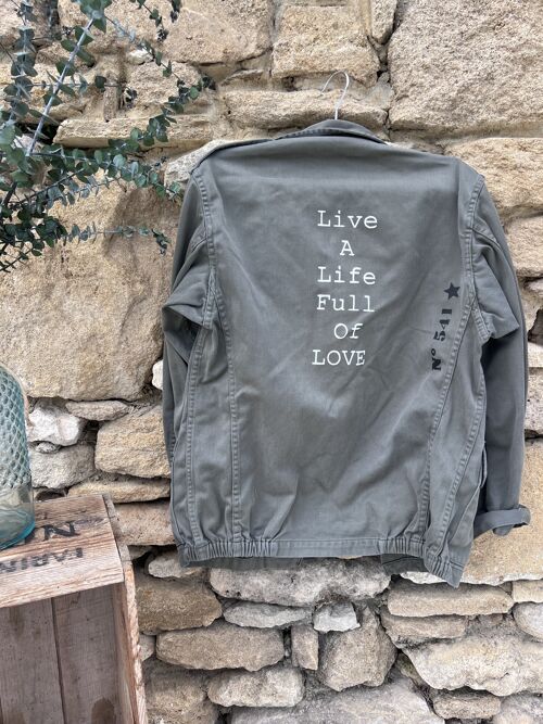 Veste militaire - Live a life full of love