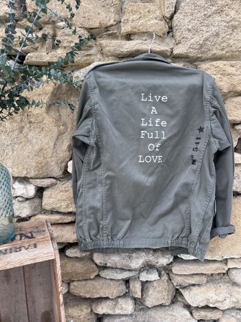 Veste militaire - Live a life full of love 1