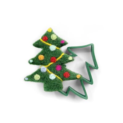 Kit de artesanía de fieltro de aguja de árboles de Navidad
