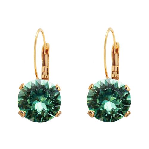 Circle Earrings, 8mm Crystal - Gold - Erinite