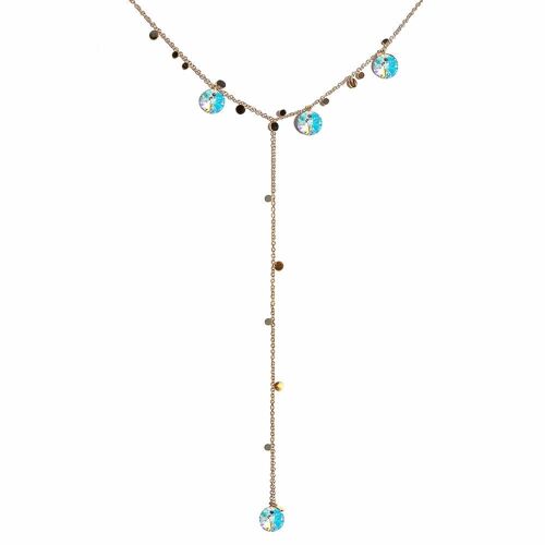 Necklace with Crystals for décolleté Area (Gold Finish Only) - Aurore Borale