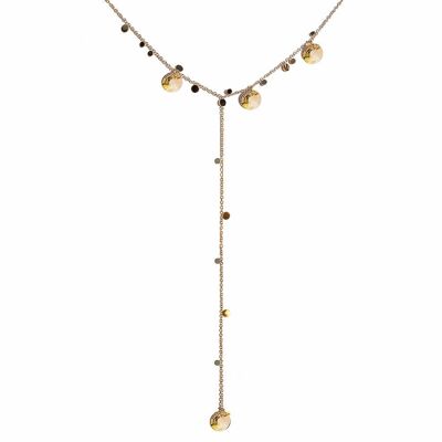 Necklace with Crystals for décolleté Area (Gold Finish Only) - Golden Shadow