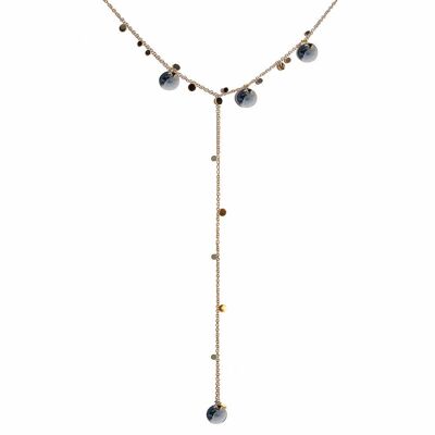 Necklace with Crystals for décolleté Area (Gold Finish Only) - Montana