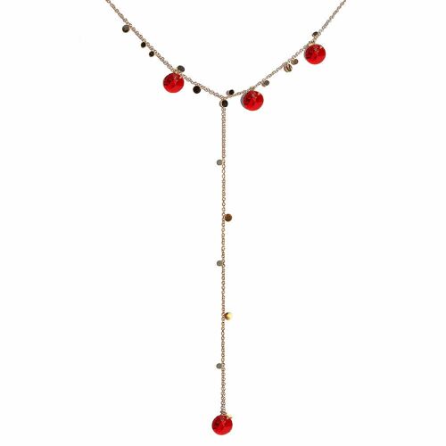 Necklace with Crystals for décolleté Area (Gold Finish Only) - Siam