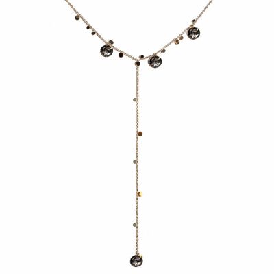 Necklace with Crystals for décolleté Area (Gold Finish Only) - Silvernight