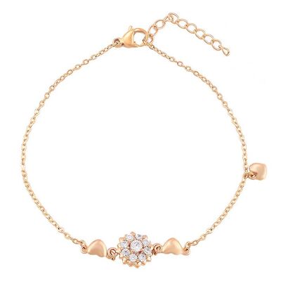 Hand Chain With Crystal Flower