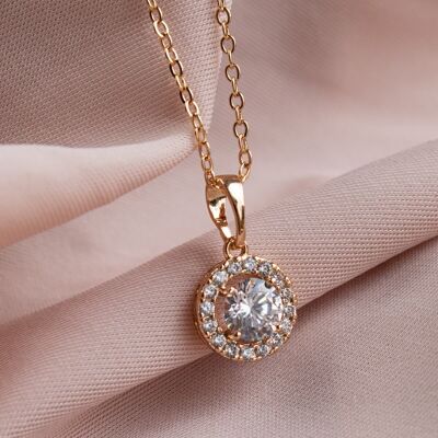 Necklace with Crystal Circle