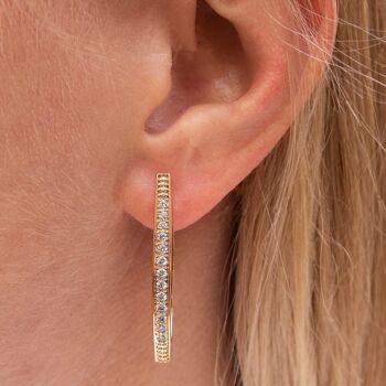Boucles d'oreilles pendantes avec cristaux 2