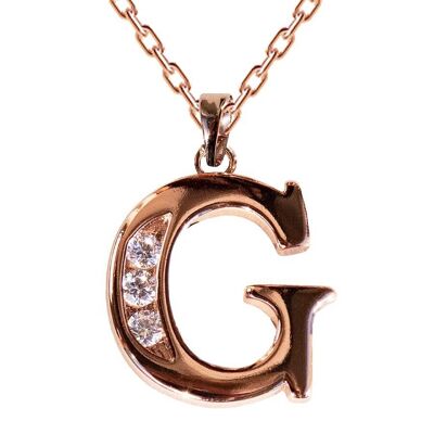 Necklace with crystal letter - g
