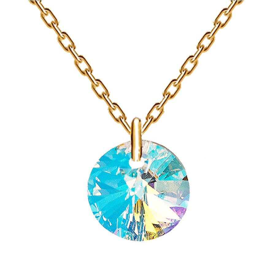 Collar con una letra, cristal de 8 mm (solo oro) - A, B, D, E, G, J, K, L, N, N, O, P, R, S, V, Z - Aurore Boeeal