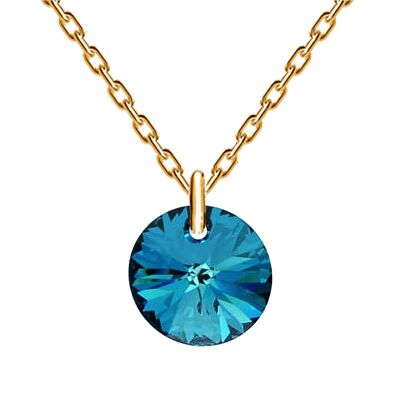 Necklace with a letter, 8mm crystal (gold only) - A, B, D, E, G, J, K, K, L, N, O, P, R, S, V, Z - Bermuda