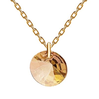 Necklace with a letter, 8mm crystal (gold only) - A, B, D, E, G, J, K, L, N, O, P, R, S, V, Z - Golden Shadow
