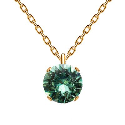 Classic Circle Necklace, 8mm Crystal - Gold - Erinite