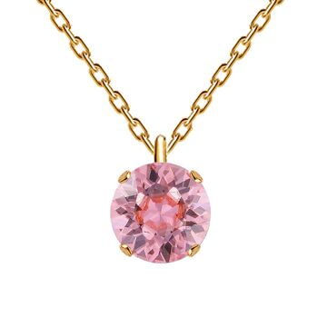 Collier Cercle Classique, Cristal 8mm - Or - Rose Clair 1