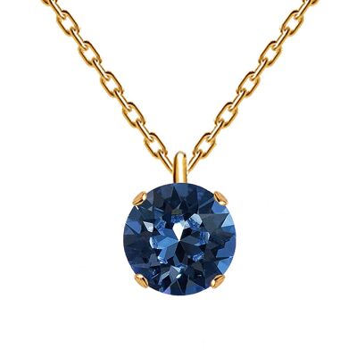 Classic circle necklace, 8mm crystal - gold - montana
