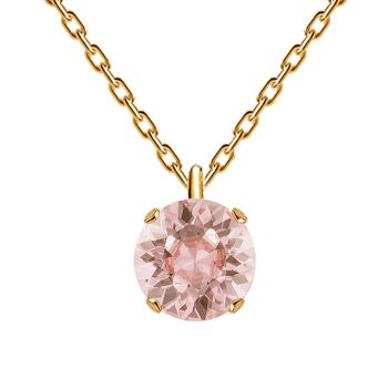 Collier cercle classique, cristal 8mm - argent - rose vintage 1