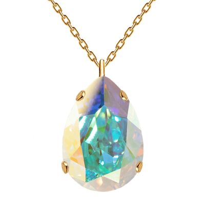 Classic drops of necklace, 14mm crystal (gold finish only) - gold - aurore borale