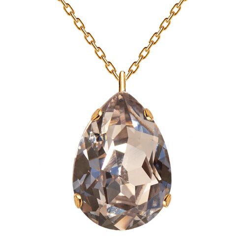 Classic drops of necklace, 14mm crystal (gold finish only) - gold - mauve