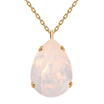 Classic drops of necklace, 14mm crystal (gold finish only) - gold - Rose Water Opal