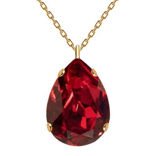 Classic drops of necklace, 14mm crystal (gold finish only) - gold - Scarlet