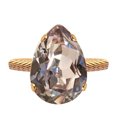 Un anello di cristallo, blob da 14 mm - oro - malva