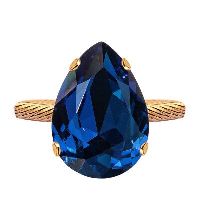 Ein Kristallring, 14 mm Klecks – Gold – Montana