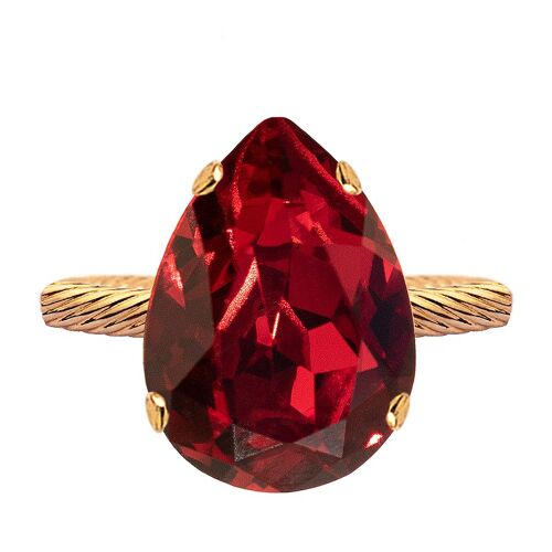 One crystal ring, 14mm blob - gold - Scarlet