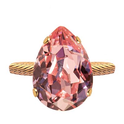 Un anello di cristallo, blob da 14 mm - argento - rosa chiaro