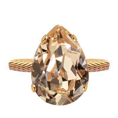Un anello di cristallo, blob da 14 mm - argento - Golden Shadow