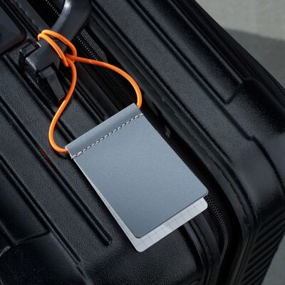 luggage tag neon orange