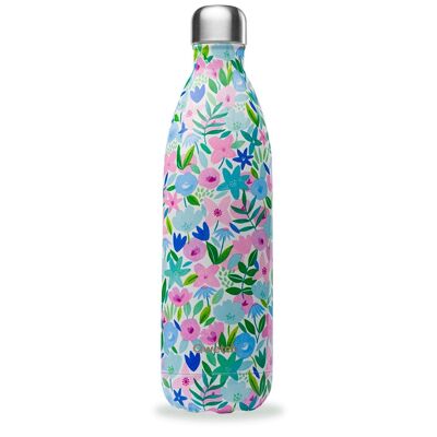 Thermos bottle 1000 ml, flora blue