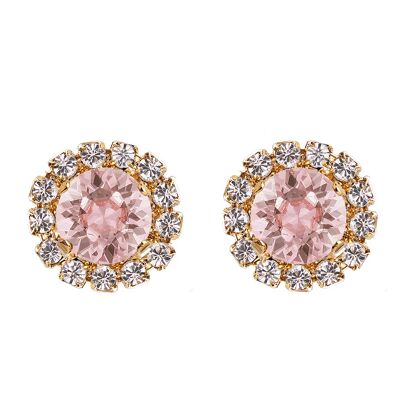 Clavos de lujo, cristal de 8 mm - oro - rosa vintage