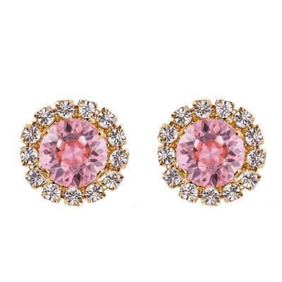 Uñas de lujo, cristal de 8 mm - Plata - Rosa claro