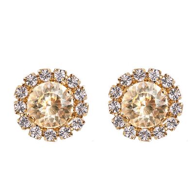 Luxurious Naglinskers, 8mm Crystal - Silver - Golden Shadow