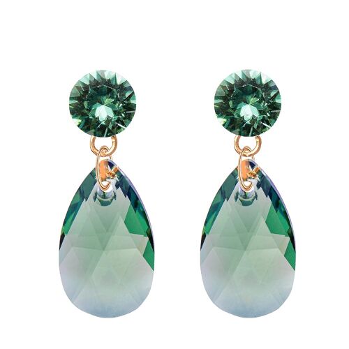 Drop earrings Nagliņas, 22mm crystal - silver - Erinite