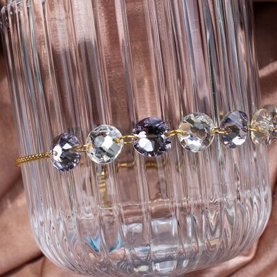 Piernas apretadas con cristales - Oro - Silvernight / Cristal