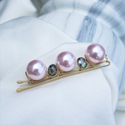 Big Hair Clip with Pearls - Rosaline