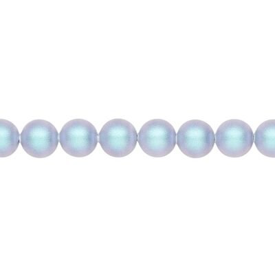 Leg chain with pearls - gold - Irid Light Blue