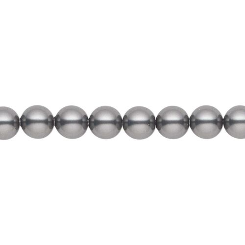 Leg chain with pearls - silver - gray