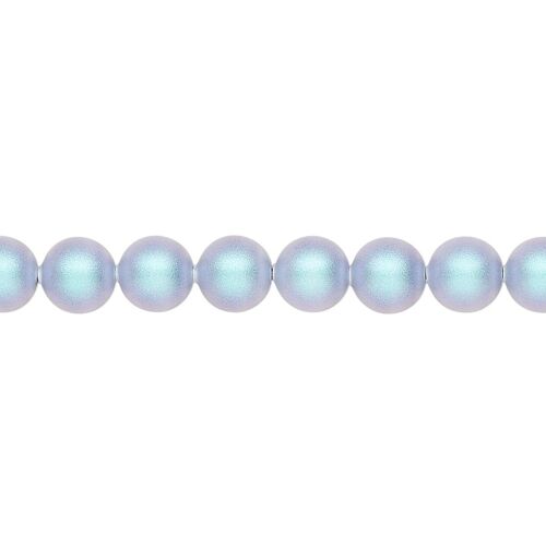 Leg chain with pearls - silver - Irid Light Blue
