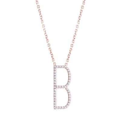 Soldes Collier - 107 / Or Rose / Lettre B